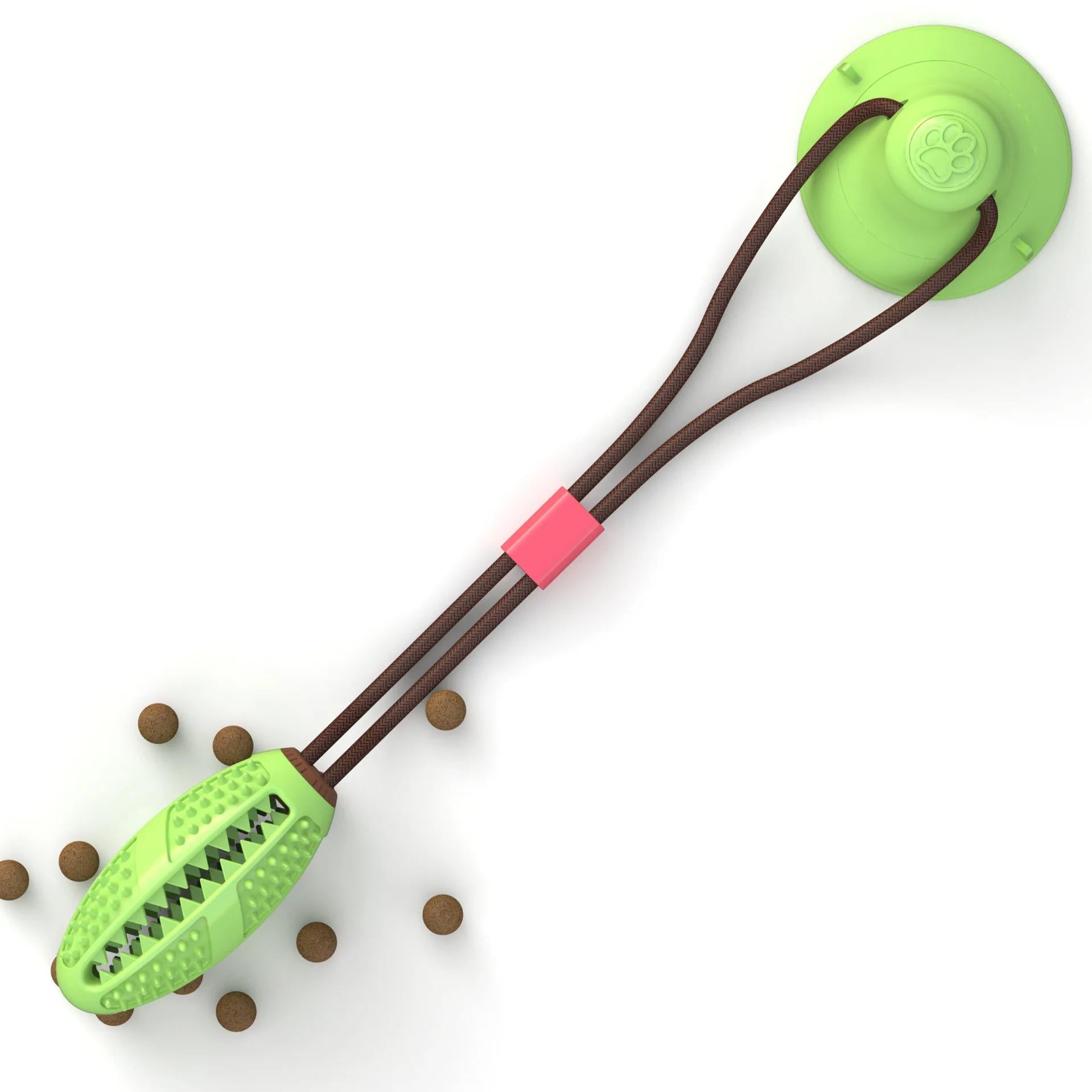 Interactive Suction Cup Dog Toy, Mentally Stimulating Toys for Dog, Puppy Teething Toys for Boredom to Keep Them Busy, Dog Puzzle Treat Food Dispensing Ball Toy for Small Medium Dogs on Smooth Floor