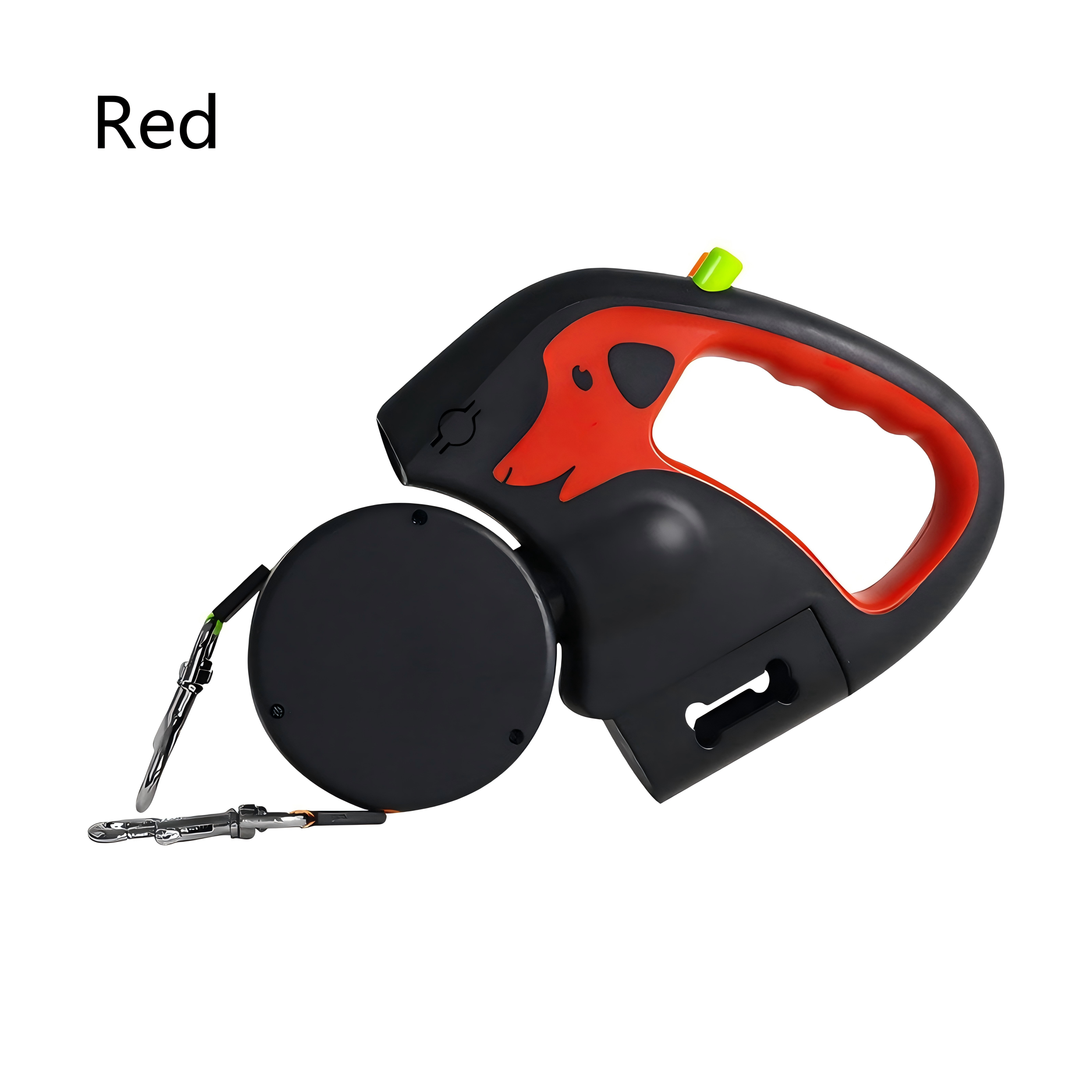 Dual Dog Retractable Leash with Built-in LED Light, 360° Rotating Design, Anti-Slip Handle, USB Rechargeable for Safe Night Walking & Outdoor Activities