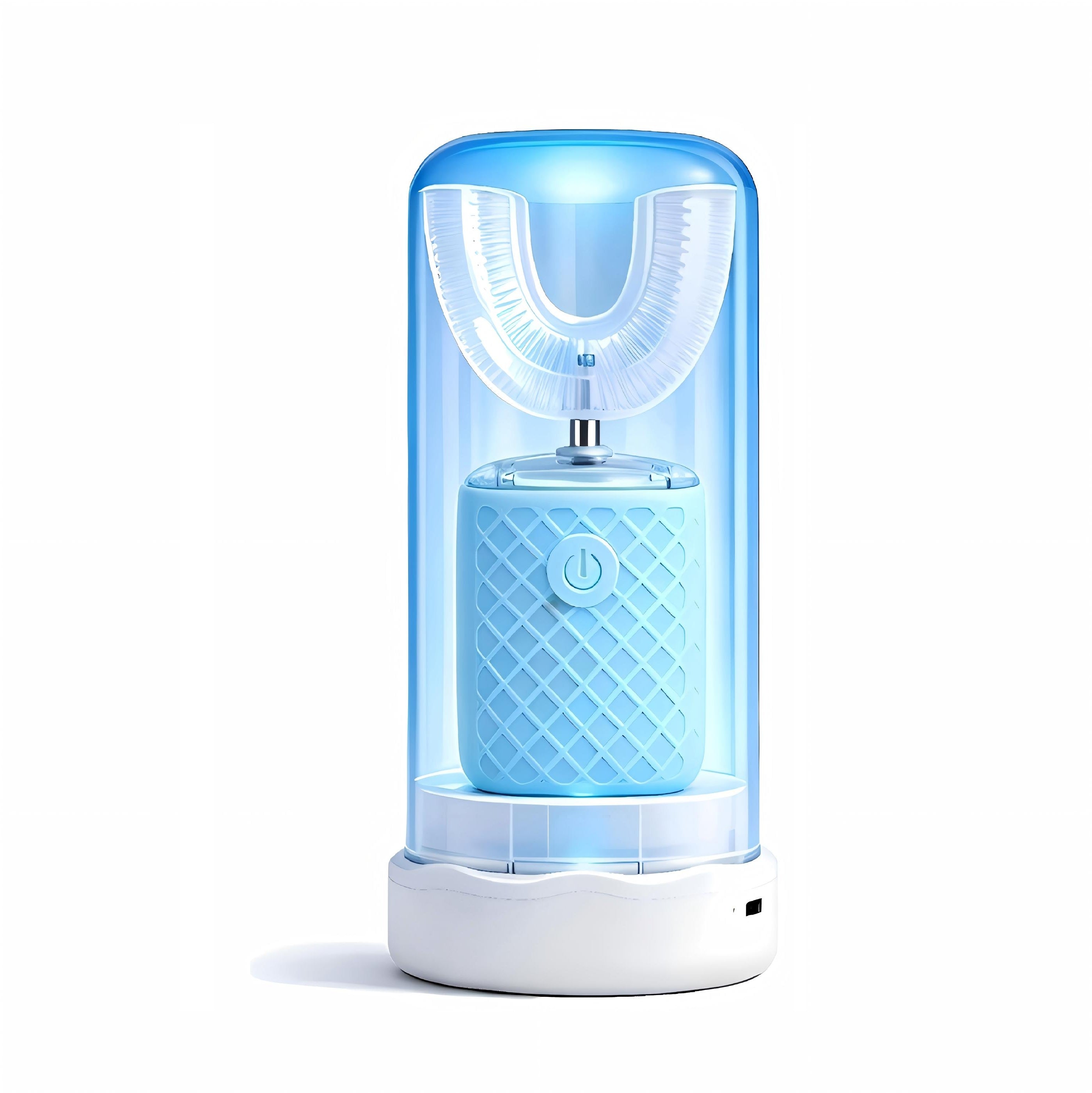U-Shaped Sonic Electric Toothbrush for Adults & Kids 7+ , 360° Hands-Free Cleaning, Blue Light Whitening Technology, Sanitizing Case, USB Rechargeable, IPX7 Waterproof