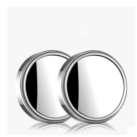 2Pcs Round Frame Convex Blind Spot Mirror Safety Driving Wide-angle 360 Degree Adjustable Clear Rearview Mirror