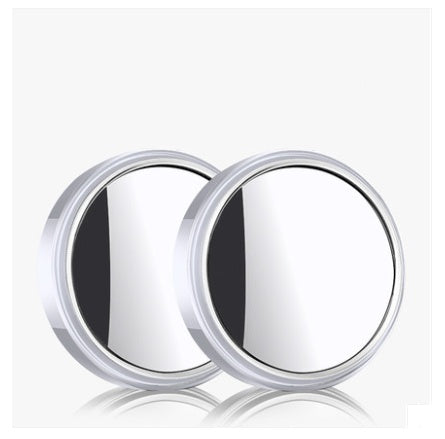2Pcs Round Frame Convex Blind Spot Mirror Safety Driving Wide-angle 360 Degree Adjustable Clear Rearview Mirror