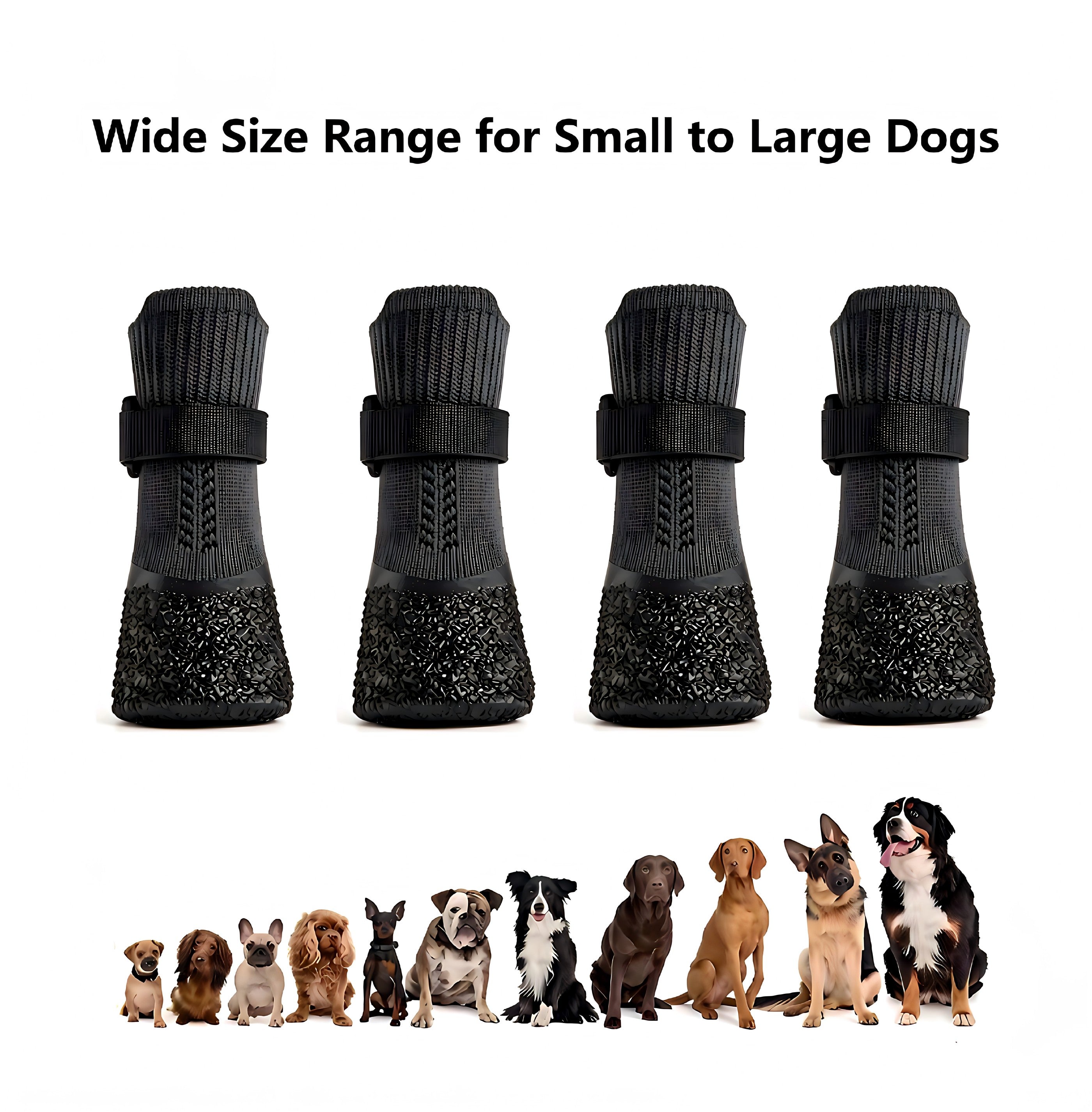 Waterproof Dog Boots, Non-Slip Dog Socks for Indoor & Outdoor Use, Protect Paws from Hot Pavement & Snow, Comfortable & Durable for Small Medium Large Dogs