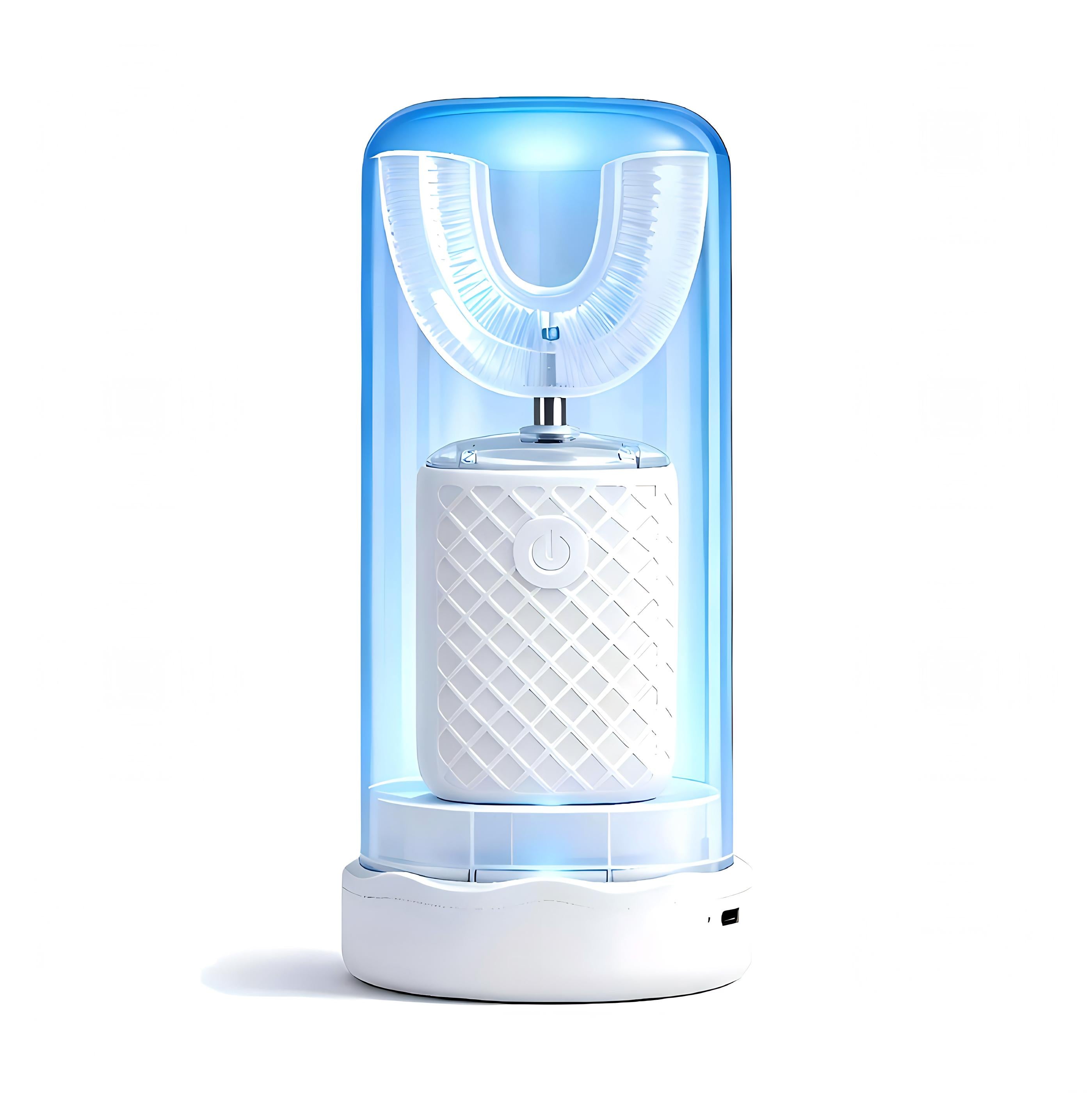 U-Shaped Sonic Electric Toothbrush for Adults & Kids 7+ , 360° Hands-Free Cleaning, Blue Light Whitening Technology, Sanitizing Case, USB Rechargeable, IPX7 Waterproof