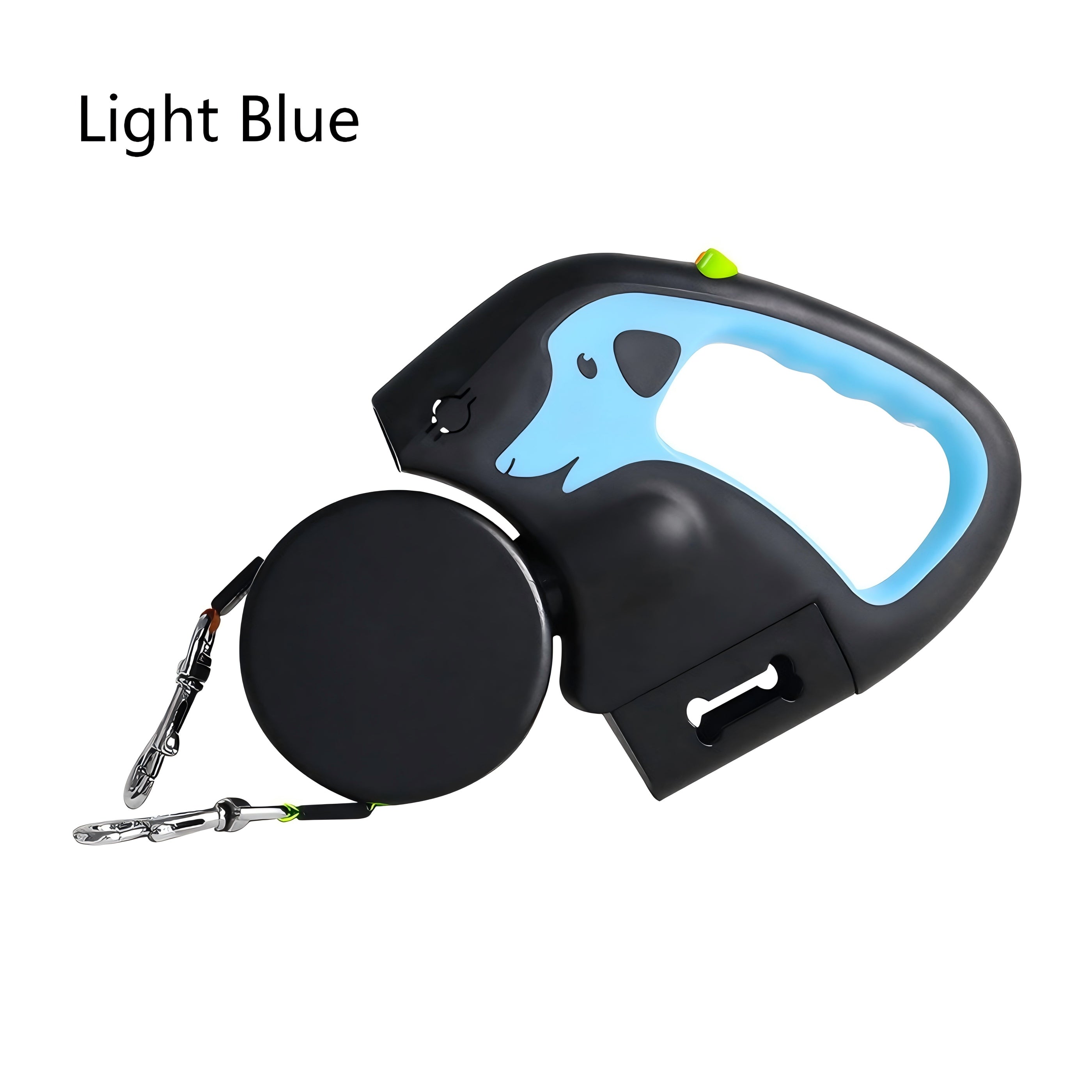 Dual Dog Retractable Leash with Built-in LED Light, 360° Rotating Design, Anti-Slip Handle, USB Rechargeable for Safe Night Walking & Outdoor Activities