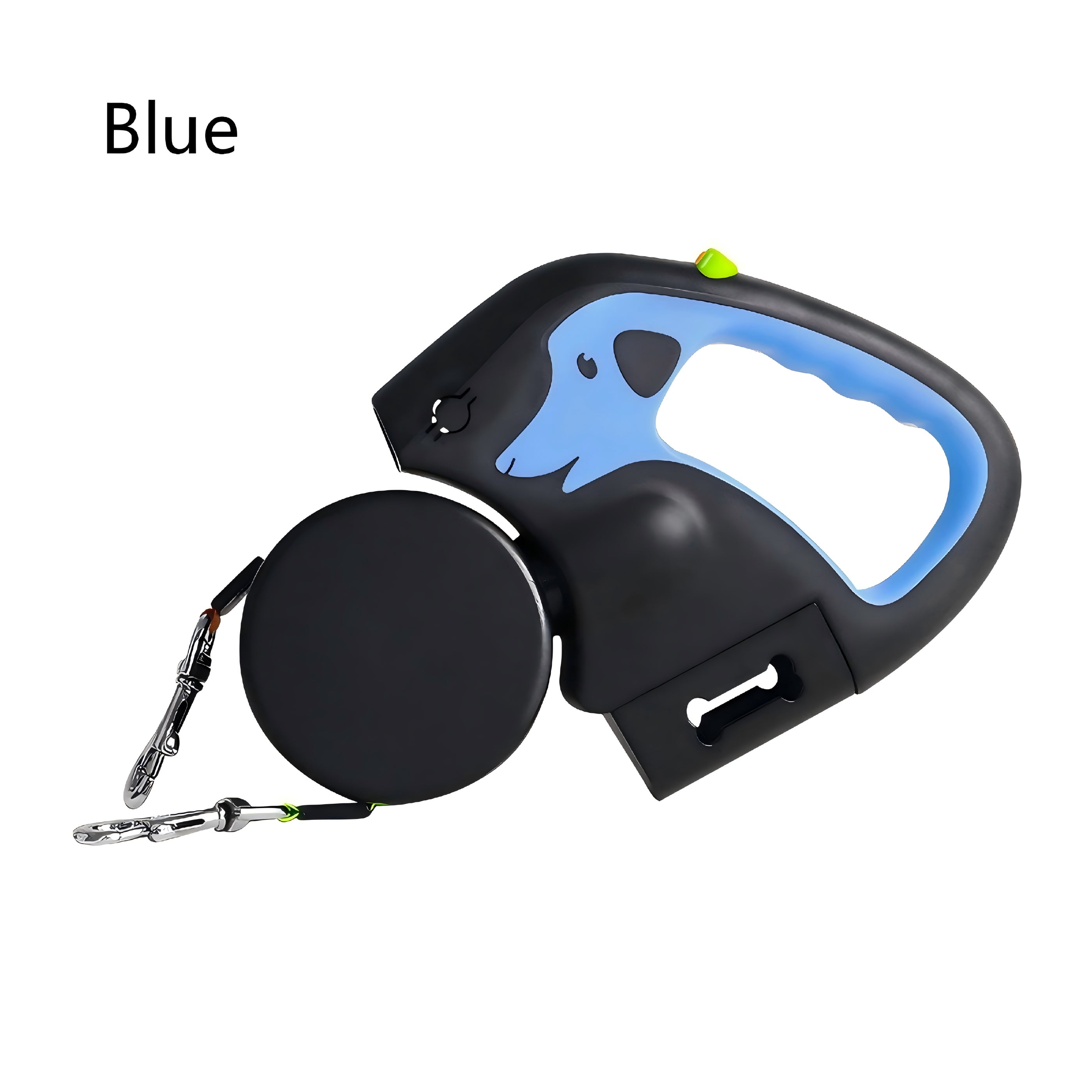 Dual Dog Retractable Leash with Built-in LED Light, 360° Rotating Design, Anti-Slip Handle, USB Rechargeable for Safe Night Walking & Outdoor Activities