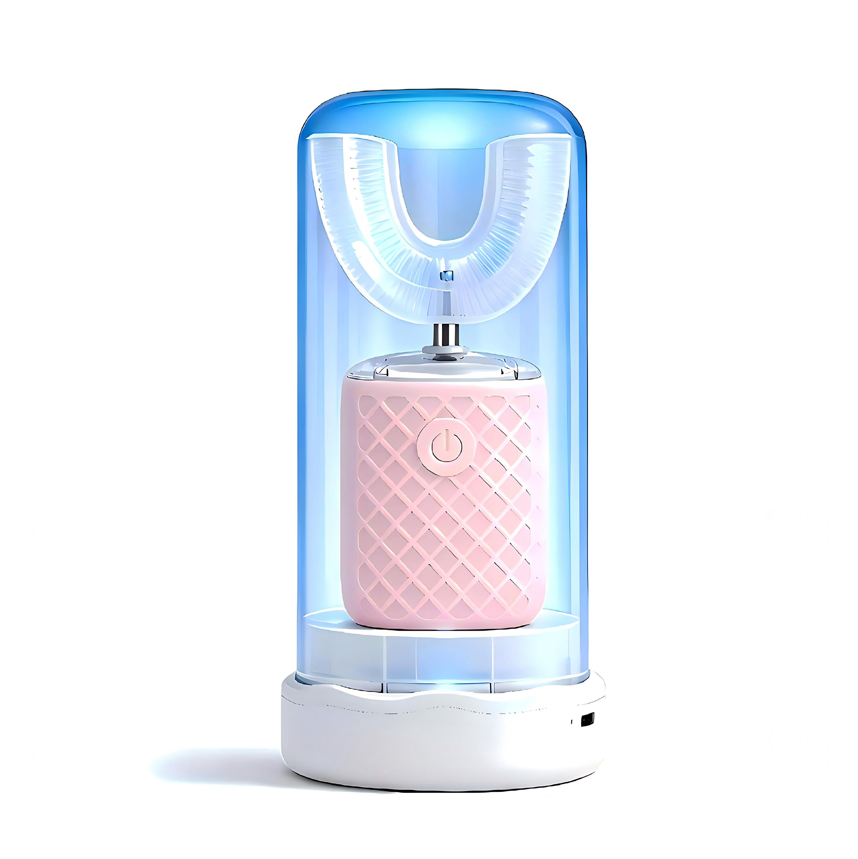 U-Shaped Sonic Electric Toothbrush for Adults & Kids 7+ , 360° Hands-Free Cleaning, Blue Light Whitening Technology, Sanitizing Case, USB Rechargeable, IPX7 Waterproof