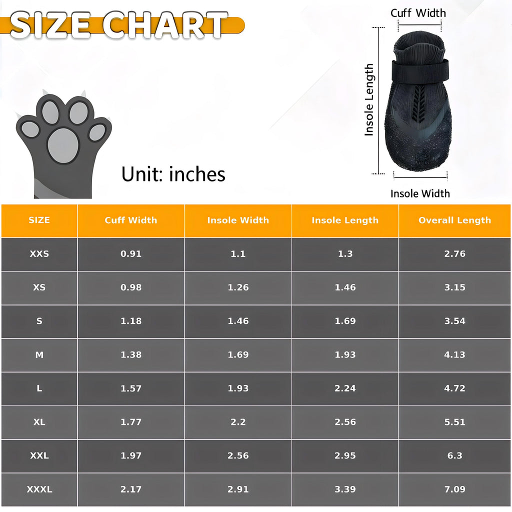 Waterproof Dog Boots, Non-Slip Dog Socks for Indoor & Outdoor Use, Protect Paws from Hot Pavement & Snow, Comfortable & Durable for Small Medium Large Dogs