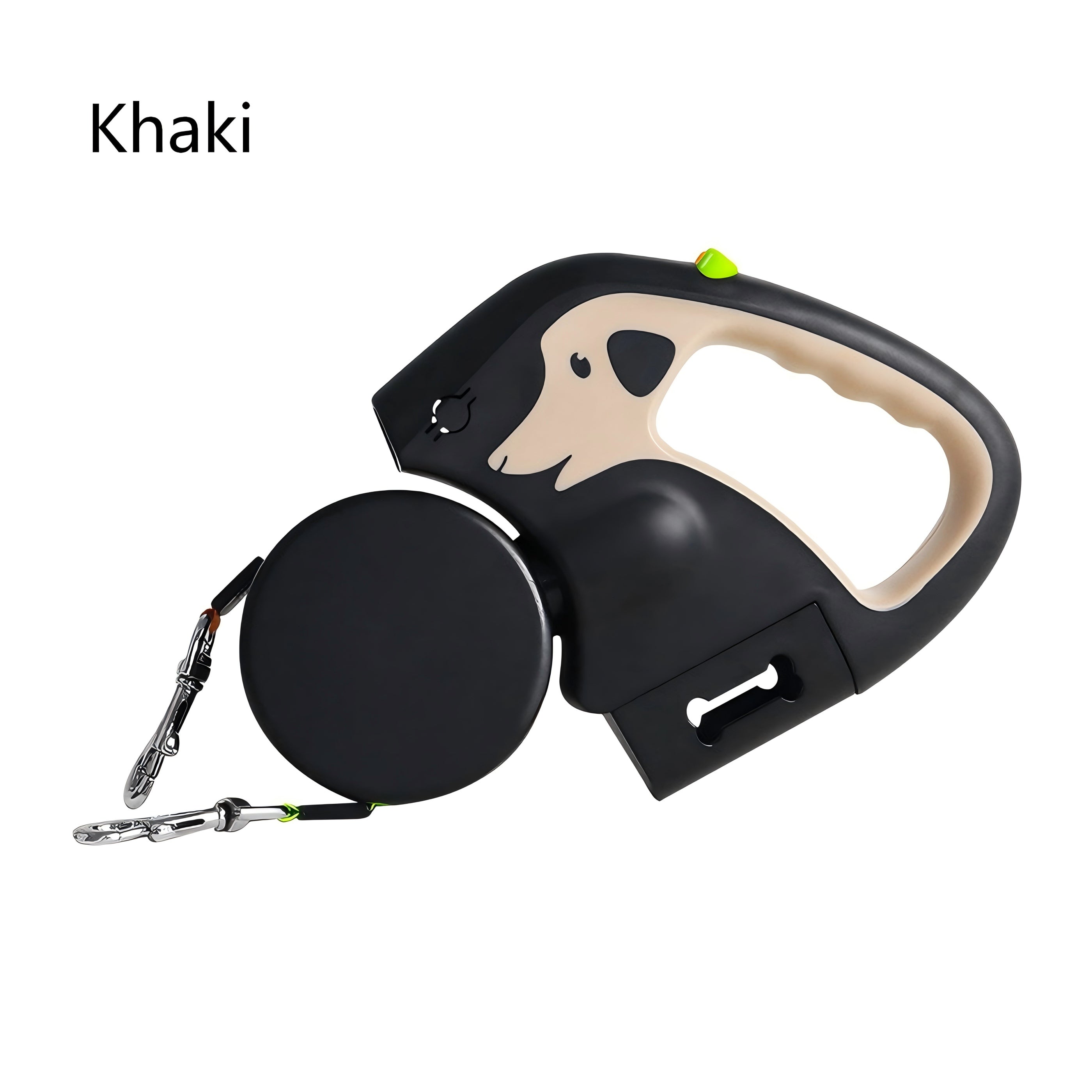 Dual Dog Retractable Leash with Built-in LED Light, 360° Rotating Design, Anti-Slip Handle, USB Rechargeable for Safe Night Walking & Outdoor Activities