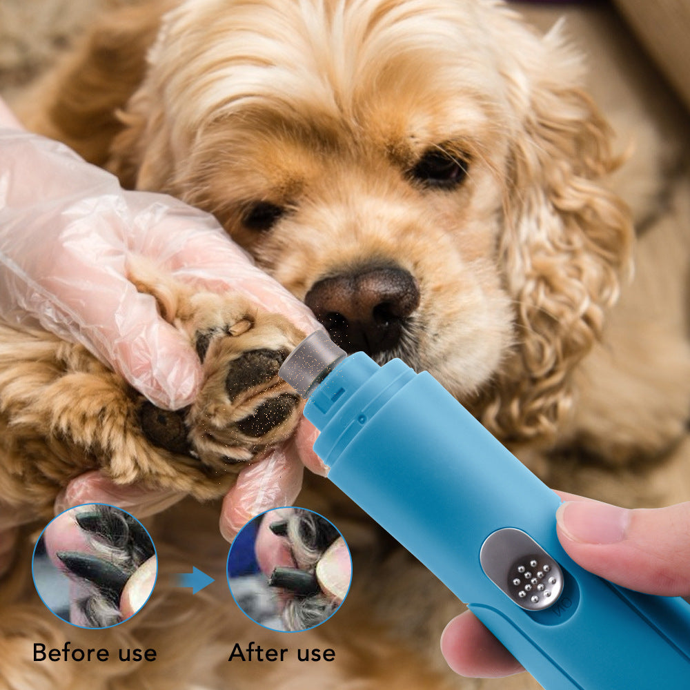 Electric Rechargeable Pet Nail Trimmer Painless Paws Grooming & Smoothing for Small Medium Large Dogs & Cats